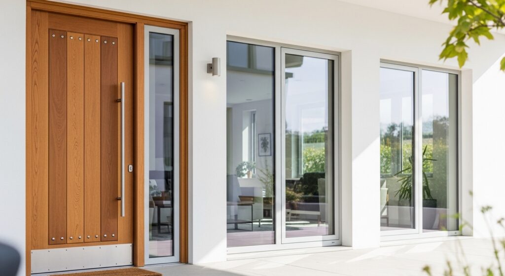 Cancelería de aluminio y cristal para residencia